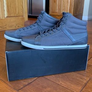 Gray/White High Top Shoes